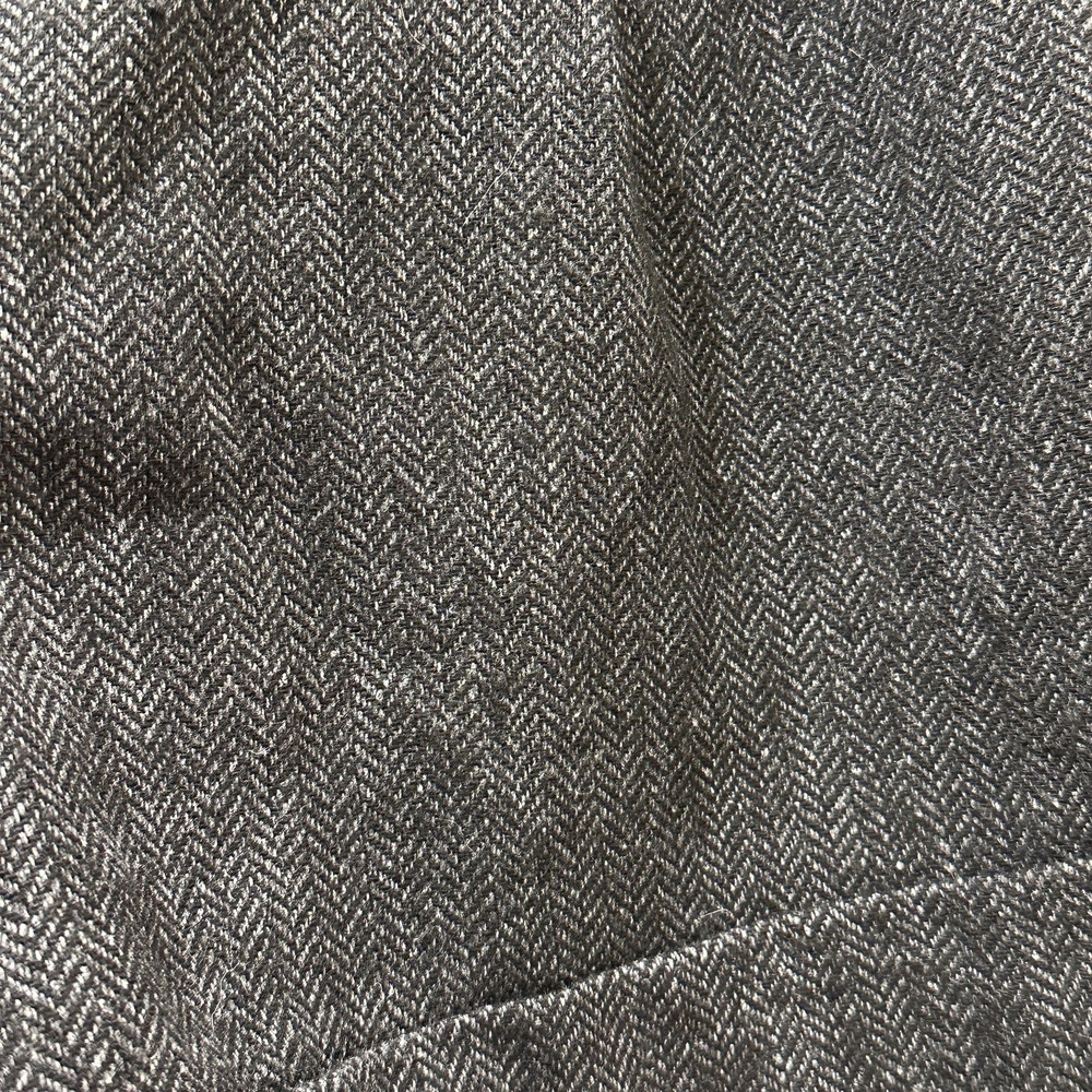 Land's End Canvas 1963 Woven Wool Short Shorts Herringbone Gray Size 4 Academia - Picture 4 of 10